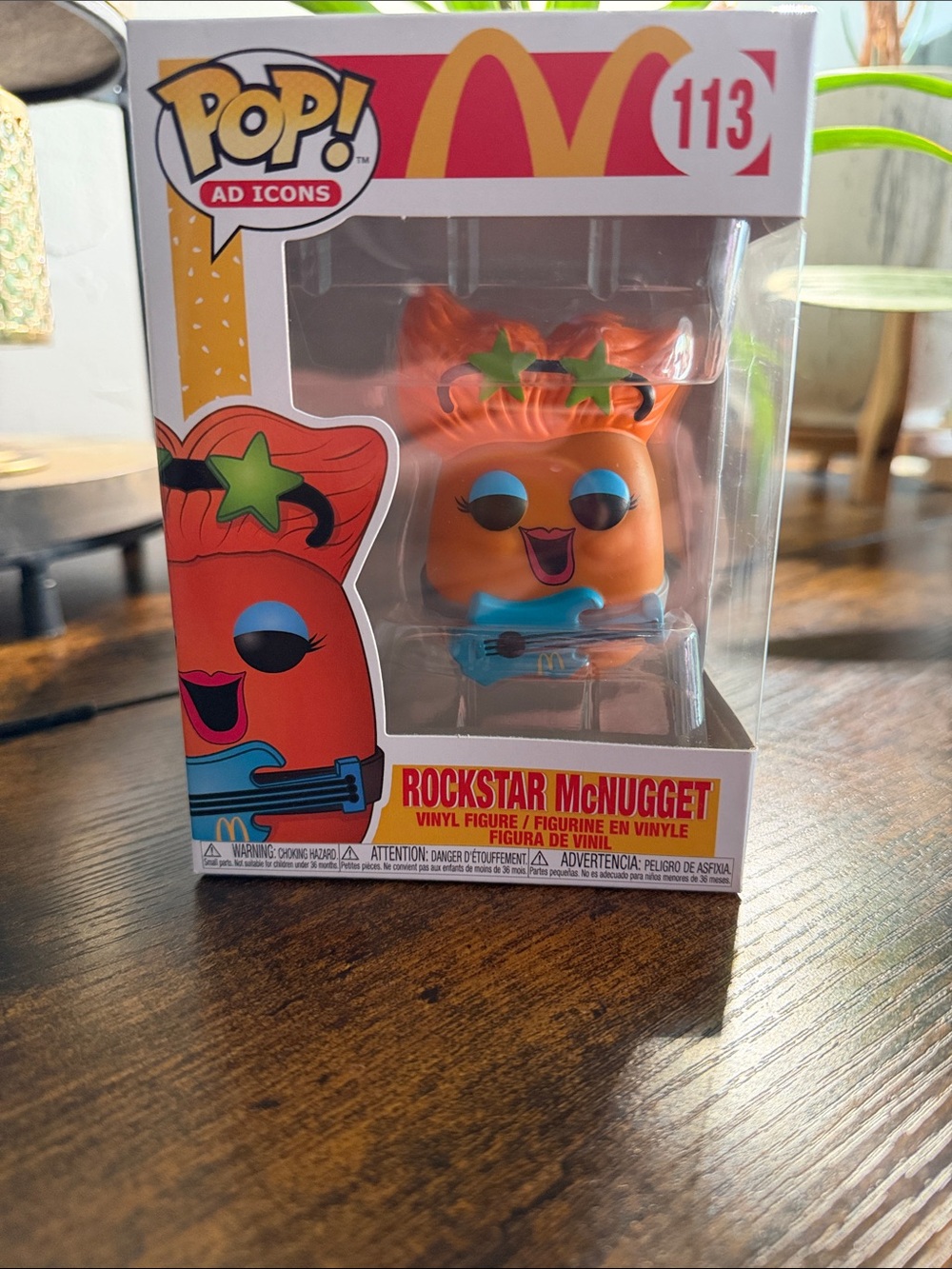 McDonald's Rockstar McNugget Vinyl Figure - Orange with Blue and Green Accents
